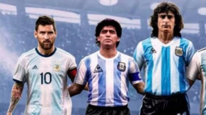 Lionel Messi, Diego Maradona, Mario Kempes